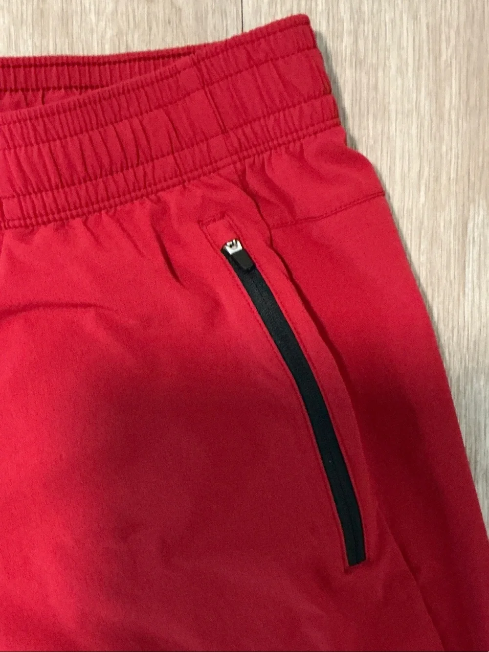 all in motion Red Men's Athletic Shorts with Zip Pockets